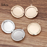 BoYuTe 32*6MM Metal Brass Round Locket Pendant for Jewelry Making