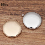 BoYuTe 32*6MM Metal Brass Round Locket Pendant for Jewelry Making