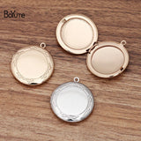 BoYuTe 32*6MM Metal Brass Round Locket Pendant for Jewelry Making