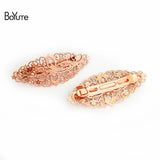 BoYuTe 35*80MM Filigree Flower Hairpin 5 Colors Women Hair Clips