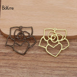 BoYuTe 36MM Brass Rose Pendant Diy Jewelry Accessories