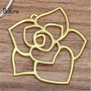BoYuTe 36MM Brass Rose Pendant Diy Jewelry Accessories