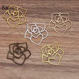 BoYuTe 36MM Brass Rose Pendant Diy Jewelry Accessories