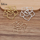 BoYuTe 36MM Brass Rose Pendant Diy Jewelry Accessories