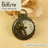 10Pcs 45*35MM Bird Enamel Clock Pendants Antique Bronze Jewelry