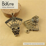 10Pcs Antique Bronze Vintage Pendant Skull DIY Jewelry Making