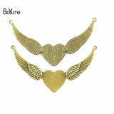 BoYuTe Heart Wings Charms Pendant Jewelry Components Diy Accessories