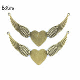 BoYuTe Heart Wings Charms Pendant Jewelry Components Diy Accessories