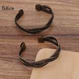Metal Iron Twisted Bangle DIY Bracelets (10 Pieces/Lot)
