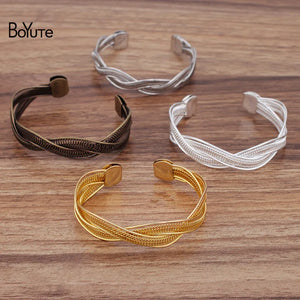 Metal Iron Twisted Bangle DIY Bracelets (10 Pieces/Lot)