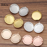 BoYuTe 10Pcs 32MM 20MM Metal Brass Plain Pendant Locket