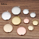 BoYuTe 10-Pc Round 32MM 20MM Brass Pendant Locket Charms