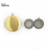 BoYuTe 10-Pc Round 32MM 20MM Brass Pendant Locket Charms