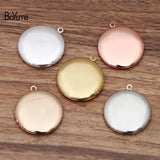 BoYuTe 10-Pc Round 32MM 20MM Brass Pendant Locket Charms