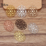 BoYuTe 100 Pcs Flower Charms Brass Material DIY Jewelry Making