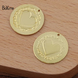 BoYuTe 15MM Metal Brass Round Pendant Charms Lot DIY Jewelry Accessories