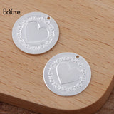 BoYuTe 15MM Metal Brass Round Pendant Charms Lot DIY Jewelry Accessories