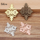 BoYuTe Stamping Filigree Flower Charms Metal Brass DIY Jewelry Accessories