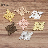 BoYuTe Stamping Filigree Flower Charms Metal Brass DIY Jewelry Accessories