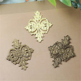 BoYuTe Stamping Filigree Flower Charms Metal Brass DIY Jewelry Accessories