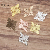 BoYuTe Stamping Filigree Flower Charms Metal Brass DIY Jewelry Accessories