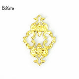 BoYuTe 23*36MM Metal Brass Filigree Plate Flower Charms (100 Pieces)