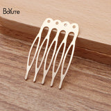 BoYuTe 27*39MM Metal Iron 5 Teeth Hair Comb Diy Hair Jewelry Materials