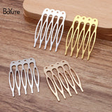 BoYuTe 27*39MM Metal Iron 5 Teeth Hair Comb Diy Hair Jewelry Materials