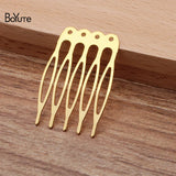 BoYuTe 27*39MM Metal Iron 5 Teeth Hair Comb Diy Hair Jewelry Materials