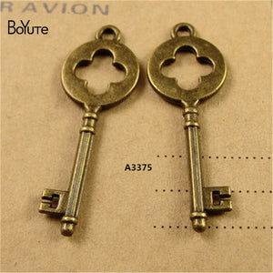 Antique Bronze Key Charms Pendant 40*14MM Lot of 100 for DIY Jewelry Making