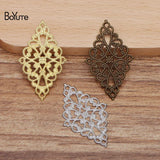 BoYuTe Metal Brass Stamping Filigree Findings Flower Sheet 45*26MM