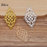 BoYuTe Metal Brass Stamping Filigree Findings Flower Sheet 45*26MM