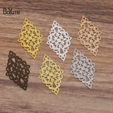 BoYuTe Metal Brass Stamping Filigree Findings Flower Sheet 45*26MM