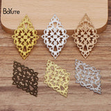 BoYuTe Metal Brass Stamping Filigree Findings Flower Sheet 45*26MM