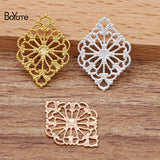 BoYuTe Metal Brass Stamping Filigree 15*20MM Flower Charms