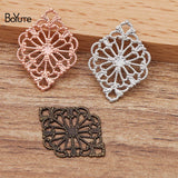 BoYuTe Metal Brass Stamping Filigree 15*20MM Flower Charms