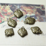 BoYuTe 100Pcs 15*11*4MM Metal Strawberry Pendant DIY Jewelry Accessories