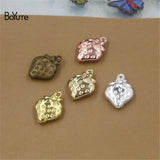 BoYuTe 100Pcs 15*11*4MM Metal Strawberry Pendant DIY Jewelry Accessories