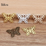 BoYuTe 100Pcs 22*16MM Filigree Butterfly Pendant Brass Material DIY