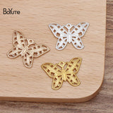 BoYuTe 100Pcs 22*16MM Filigree Butterfly Pendant Brass Material DIY