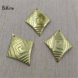 BoYuTe 100Pcs 3 Colors Geometric Pendant Charms for Jewelry Making