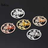 BoYuTe 10Pcs 38MM Filigree Butterfly Pendant DIY Charms
