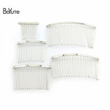 BoYuTe 10Pcs Metal Hair Comb Base 8 Colors Plated DIY Women Hair Jewelry