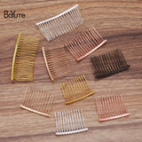 BoYuTe 20 Pcs Metal Wire Hair Comb 12-25 Teeth DIY Hair Jewelry