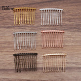 BoYuTe 20 Pcs Metal Wire Hair Comb 12-25 Teeth DIY Hair Jewelry