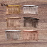 BoYuTe 20 Pcs Metal Wire Hair Comb 12-25 Teeth DIY Hair Jewelry