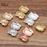 BoYuTe Metal Brass Cat Floating Locket Charms Pendant