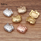 Metal Brass Cat Floating Locket Charms Pendant