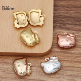 Metal Brass Cat Floating Locket Charms Pendant