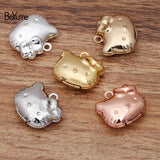 BoYuTe Metal Brass Cat Floating Locket Charms Pendant